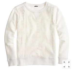J.crew Eyelet sweatshirt size S